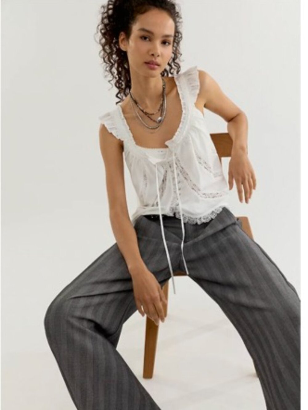 Free People Spotlight Menswear Barrel Trousers - Picture 2 of 4